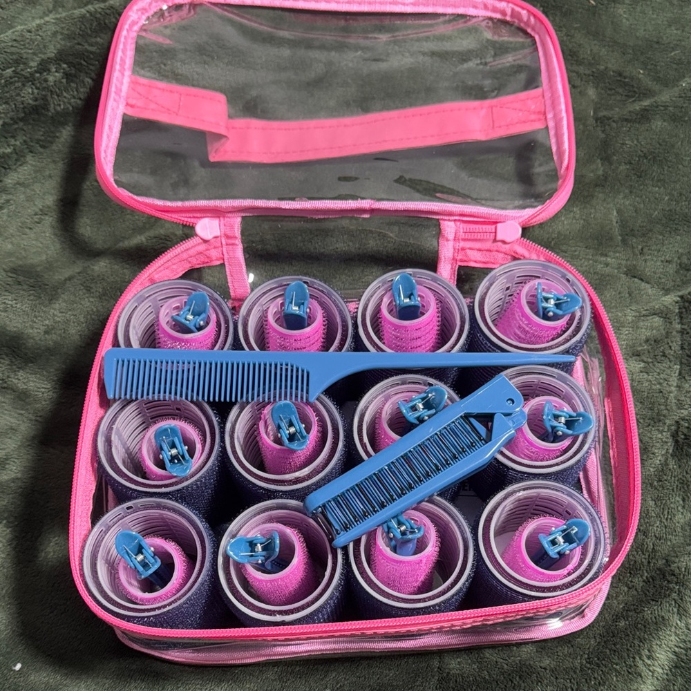 Pink and Blue Hair Roller Set for Kids
